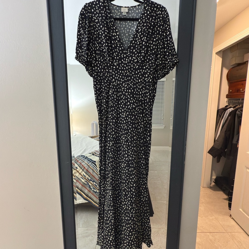 a new day heart pattern maxi dress